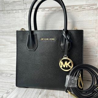 マイケルコース(Michael Kors)の美品 マイケルコース 2way ハンドバッグ ショルダーバッグ レザー 黒(ショルダーバッグ)