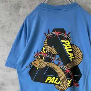 【スネーク、バックプリントTシャツ】PALACEストリート古着ビックロゴL半袖(Tシャツ/カットソー(半袖/袖なし))