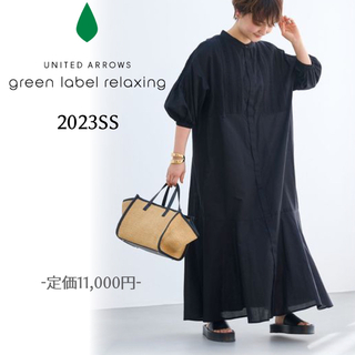 UNITED ARROWS green label relaxing - 23SS グリーンレーベルリラクシング  INDIA ピンタックワンピース 黒