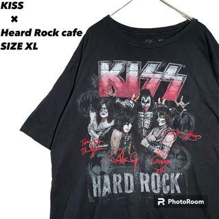 ハードロックカフェ(Hard Rock CAFE)のKISS Tシャツ ハードロックカフェ KISS コラボ Tシャツ古着　 XL(Tシャツ/カットソー(半袖/袖なし))