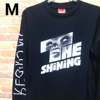 【新品】シャイニング Tシャツ ロンT 長袖 M ブラック ホラー映画 フェイス(Tシャツ/カットソー(七分/長袖))