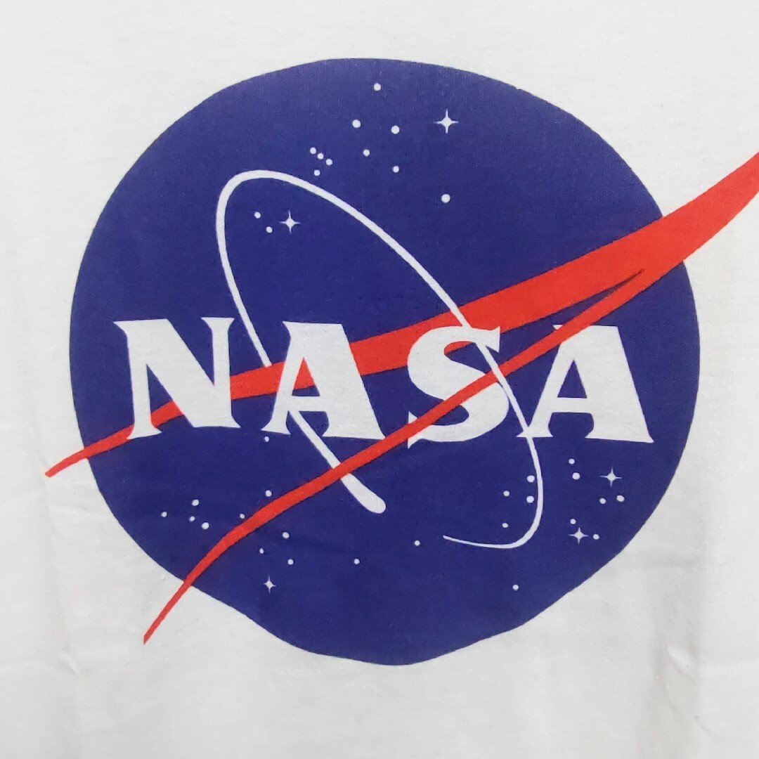 【新品】NASA ナサ 半袖 Tシャツ L ホワイト ロゴ サークル メンズのトップス(Tシャツ/カットソー(半袖/袖なし))の商品写真