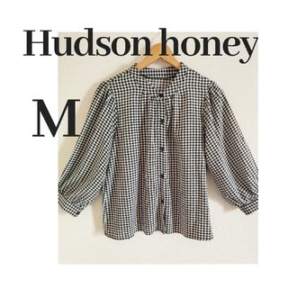 シマムラ(しまむら)のHudson honey　2wayブラウス　ギンガムチェック　しまむら　Mサイズ(シャツ/ブラウス(長袖/七分))