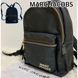 マークジェイコブス(MARC JACOBS)の美品 マークジェイコブス トレック ナイロン リュック ブラック ロゴ パッチ(リュック/バックパック)