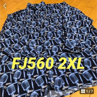 ファットジョー(FAT JOE)の美品　FJ560マイク総柄長袖シャツ2XL ファットジョー560(シャツ)