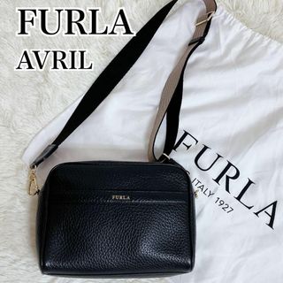 フルラ(Furla)の極美品 フルラ アヴリル 2way ゴールド金具 ショルダー ロゴ ブラック(ショルダーバッグ)