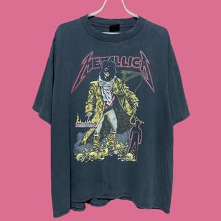 ヴィンテージ(VINTAGE)のMETALLICA 90s メタリカ ビンテージ バンド Tシャツ 古着(Tシャツ/カットソー(半袖/袖なし))