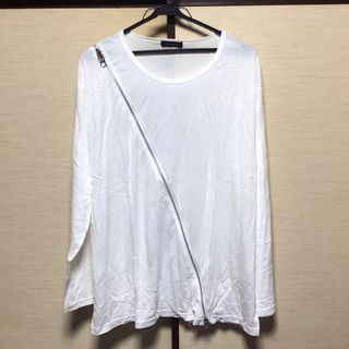 CIVARIZE シヴァーライズ　シャツ　白　ホワイト　ジップ(Tシャツ/カットソー(七分/長袖))