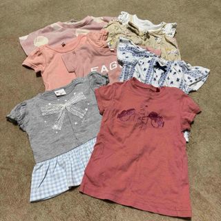 80cm 半袖Tシャツ 7点セット まとめ売り ベビー 子供 キッズ 服(Ｔシャツ)