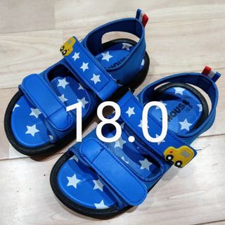 mikihouse - ミキハウス　18cm　サンダル　青　車　19.0　シューズ　靴