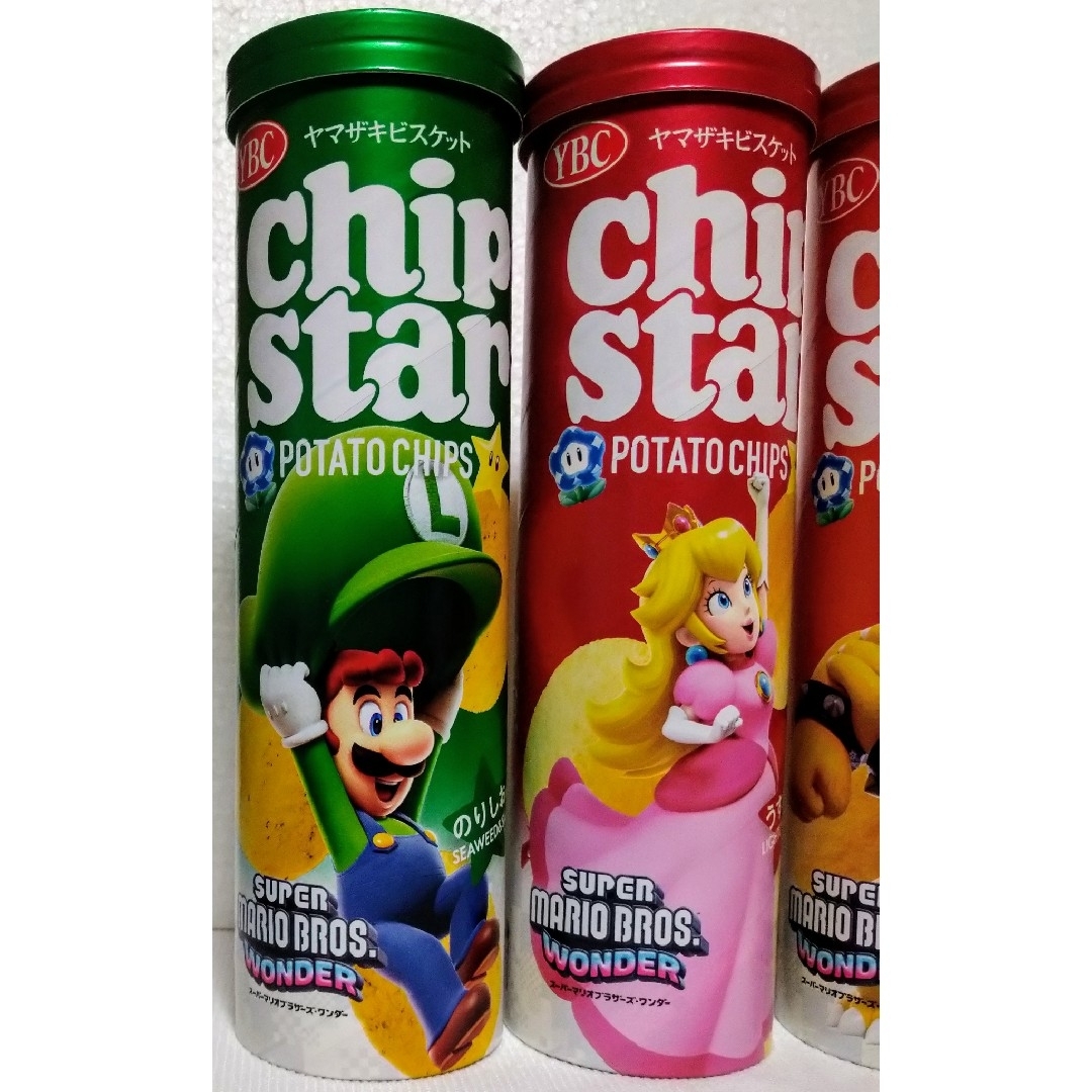 スーパーマリオブラザーズ✕チップスター・コラボ・空箱・7箱 スーパーマリオブラザーズ✕チップスター・コラボ・空箱・7箱