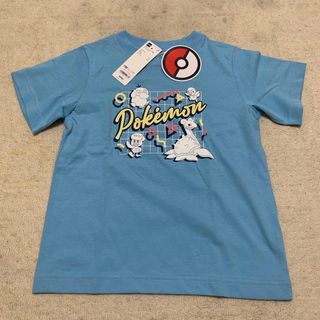 ジーユー(GU)のポケモンTシャツ水色　キッズ(Tシャツ/カットソー)