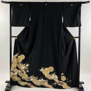 黒留袖 身丈165.5cm 裄丈66.5cm 正絹 優品 【中古】(着物)