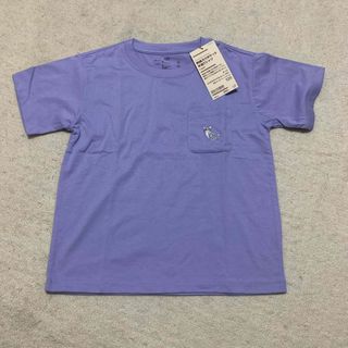 ムジルシリョウヒン(MUJI (無印良品))の半袖Tシャツ　パープル　キッズ(Tシャツ/カットソー)