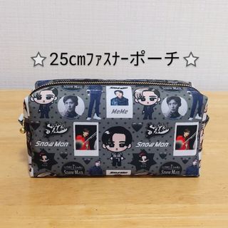 ボックスポーチ25㎝ﾌｧｽﾅｰ使用ハンドメイド【SM】(ポーチ)