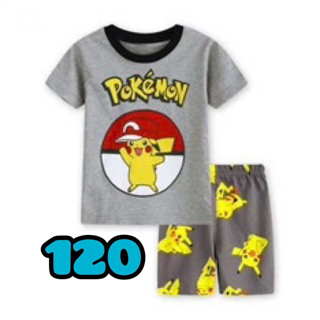 ピカチュウ　120 半袖　パジャマ ポケモン キッズ/ベビー/マタニティのキッズ服男の子用(90cm~)(パジャマ)の商品写真