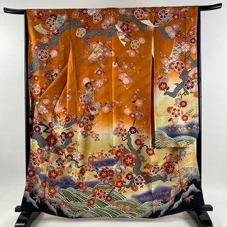 振袖 身丈162.5cm 裄丈66.5cm 正絹 名品 【中古】(着物)