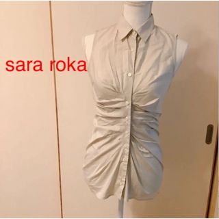 sara roka イタリア製　ノースリーブ　シャツ(シャツ/ブラウス(半袖/袖なし))