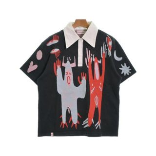 CHARLES JEFFREY LOVERBOY ポロシャツ M 黒 【古着】【中古】(ポロシャツ)