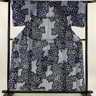 浴衣 身丈155cm 裄丈63cm 綿 美品 名品 【中古】(浴衣)