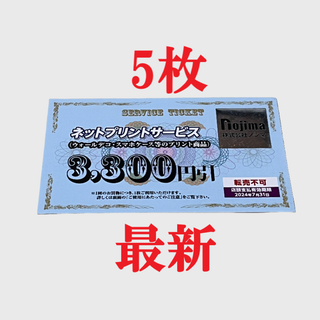 ノジマ 株主優待 ネットプリントサービス 3300円引 5枚 期限24年7月末(その他)