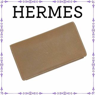 エルメス(Hermes)の【美品】エルメス   クラシック ヴォーエプソン スマホケース カードケース　茶(その他)