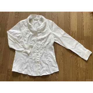 シマムラ(しまむら)のワイシャツ　13号　白　レース(シャツ/ブラウス(長袖/七分))