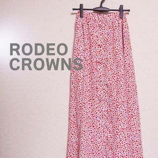 RODEO CROWNS - RODEOCROWNS ロデオクラウンズ　ロングスカート　水色　オレンジ　小花柄