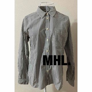 MHL.  長袖シャツ　II   ストライプ　ななめポケット