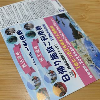 箱根小涌園ユネッサン　下田海中水族館　ご利用券　2枚セット(プール)