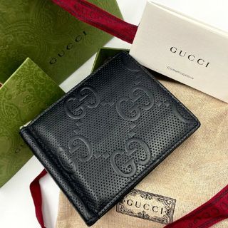 グッチ(Gucci)の☆未使用級 現行☆GUCCI マネークリップ 札入れ カードケース デカGG(マネークリップ)