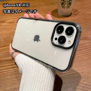 iphoneXRケース　黒 耐衝撃 358(iPhoneケース)