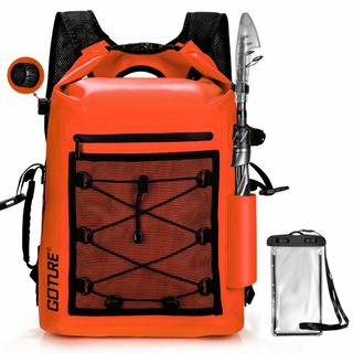 【色: オレンジ 25L 防水ポーチ付き】Goture 25L ドライバッグ 防(その他)