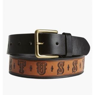 STUSSY LEVI'S EMBOSSED LEATHER BELT L/XL