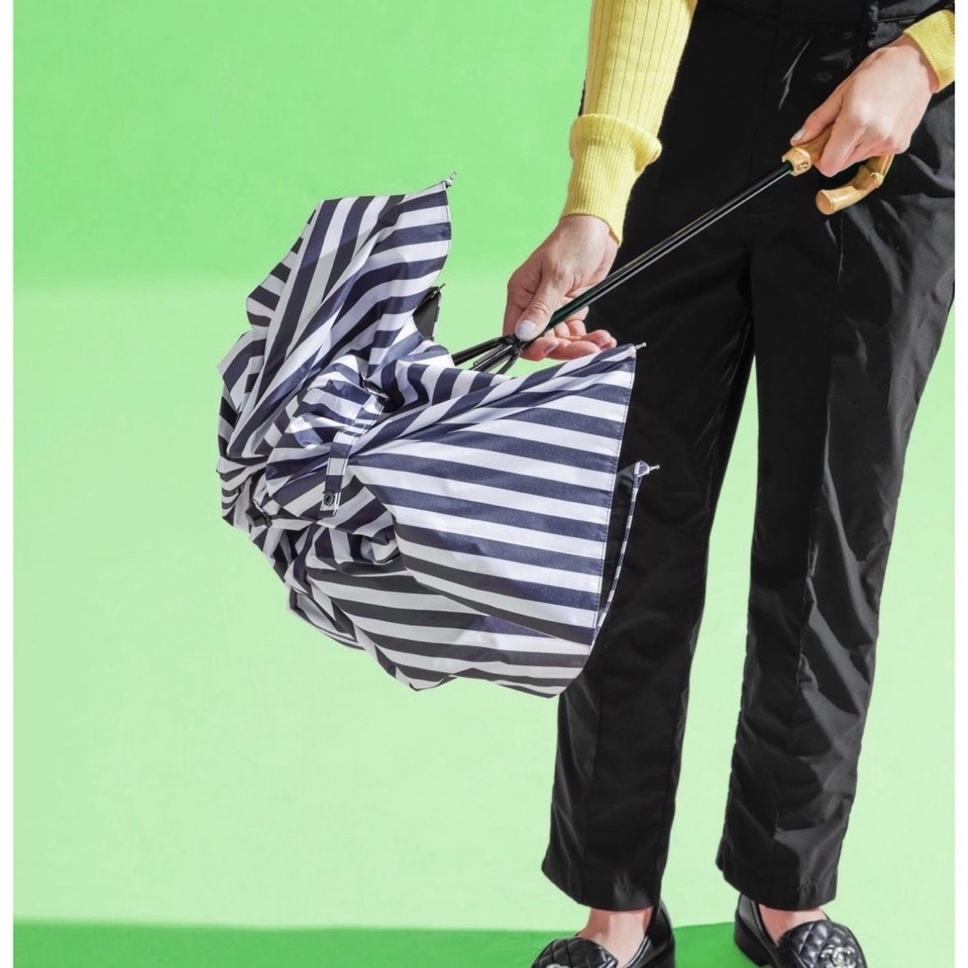 【新品未開封】東原亜希FORME  晴雨専用日傘　　ストライプ レディースのファッション小物(傘)の商品写真