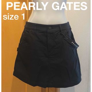 PEARLY GATES - パーリーゲイツ　レディースゴルフウェア　夏物スカート　サイズ1  美品　黒