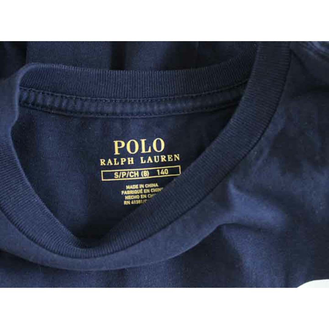 Ralph Lauren(ラルフローレン)の【夏物 新入荷!】†ラルフローレン/Ralph Lauren†140cm(S) 半袖Tシャツ/半袖カットソー 紺【中古】子供服 キッズ kids ジュニア 男の子 夏 tops 405042 キッズ/ベビー/マタニティのキッズ服女の子用(90cm~)(Tシャツ/カットソー)の商品写真