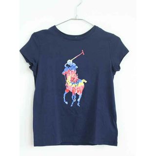 ラルフローレン(Ralph Lauren)の【夏物 新入荷!】†ラルフローレン/Ralph Lauren†140cm(M) 半袖Tシャツ/半袖カットソー 紺 21年製【中古】子供服 キッズ kids ジュニア 女の子 夏 tops 405042(Tシャツ/カットソー)