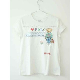 ラルフローレン(Ralph Lauren)の【夏物 新入荷!】†ラルフローレン/Ralph Lauren†160cm(XL) 半袖Tシャツ/半袖カットソー 白 ベア 22年製【中古】 子供服 キッズ kids ジュニア 女の子 夏 tops 405042(Tシャツ/カットソー)