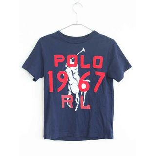 ラルフローレン(Ralph Lauren)の【夏物 新入荷!】†ラルフローレン/Ralph Lauren†140cm(S) 半袖Tシャツ/半袖カットソー 紺【中古】子供服 キッズ kids ジュニア 男の子 夏 tops 405042(Tシャツ/カットソー)