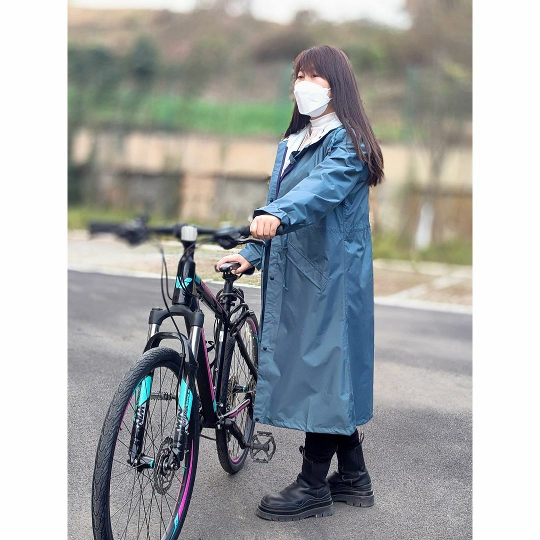 [HKeeper] 男女兼用雨具 自転車バイクで通勤 通学 おしゃれレインパーカ メンズのファッション小物(その他)の商品写真