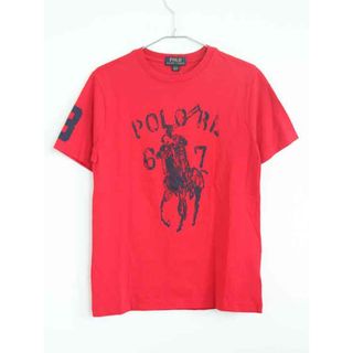 ラルフローレン(Ralph Lauren)の【夏物 新入荷!】†ラルフローレン/Ralph Lauren†150cm(M) 半袖Tシャツ/半袖カットソー 赤【中古】子供服 キッズ kids ジュニア 男の子 夏 tops 405042(Tシャツ/カットソー)