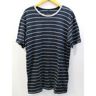 ラグアンドボーン(Rag & Bone)の【新入荷】‡rag & bone/ラグアンドボーン‡ボーダーカットソー/Tシャツ/半袖 ネイビー/紺×グレー メンズ XS【中古】 春夏秋冬 034042(Tシャツ/カットソー(半袖/袖なし))