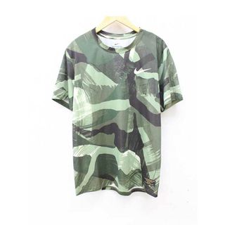 ナイキ(NIKE)の【新入荷】NIKE/ナイキ■ドライフィットカモフラプリントトレーニングTシャツ/半袖 グリーン/緑 メンズ M【中古】春夏秋冬 205042(Tシャツ/カットソー(半袖/袖なし))