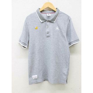 le coq sportif - 【春物新入荷】le coq sportif/ルコックスポルティフ■バナナ刺繍ポロシャツ/半袖 グレー/灰色 メンズ M【中古】春夏 205042