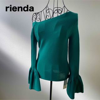 rienda - rienda フレアSLVアシンメトリーKnit TOP