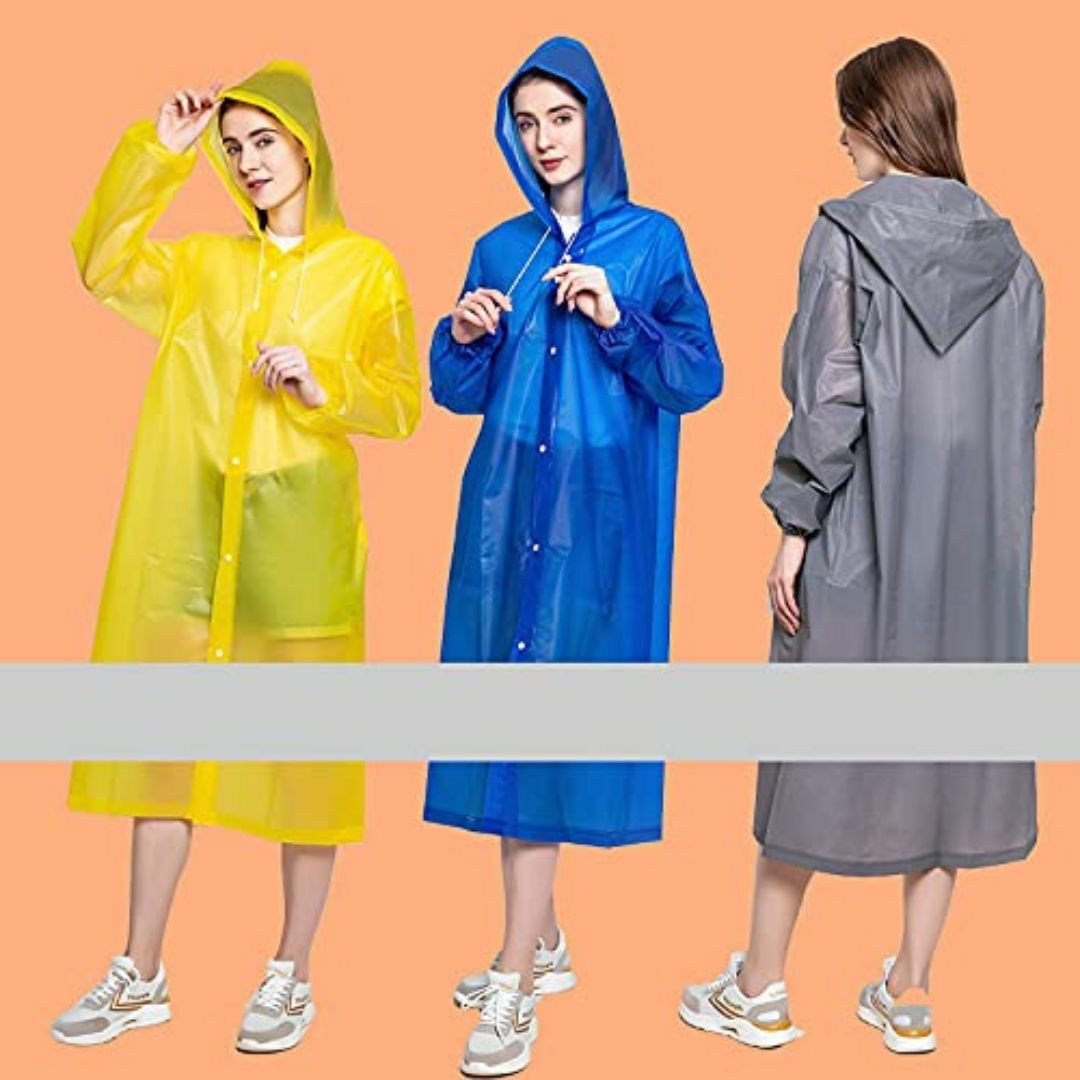 【色: グレー】[GALSANG] レインコート レインウエア ロング 通勤通学 レディースのファッション小物(その他)の商品写真