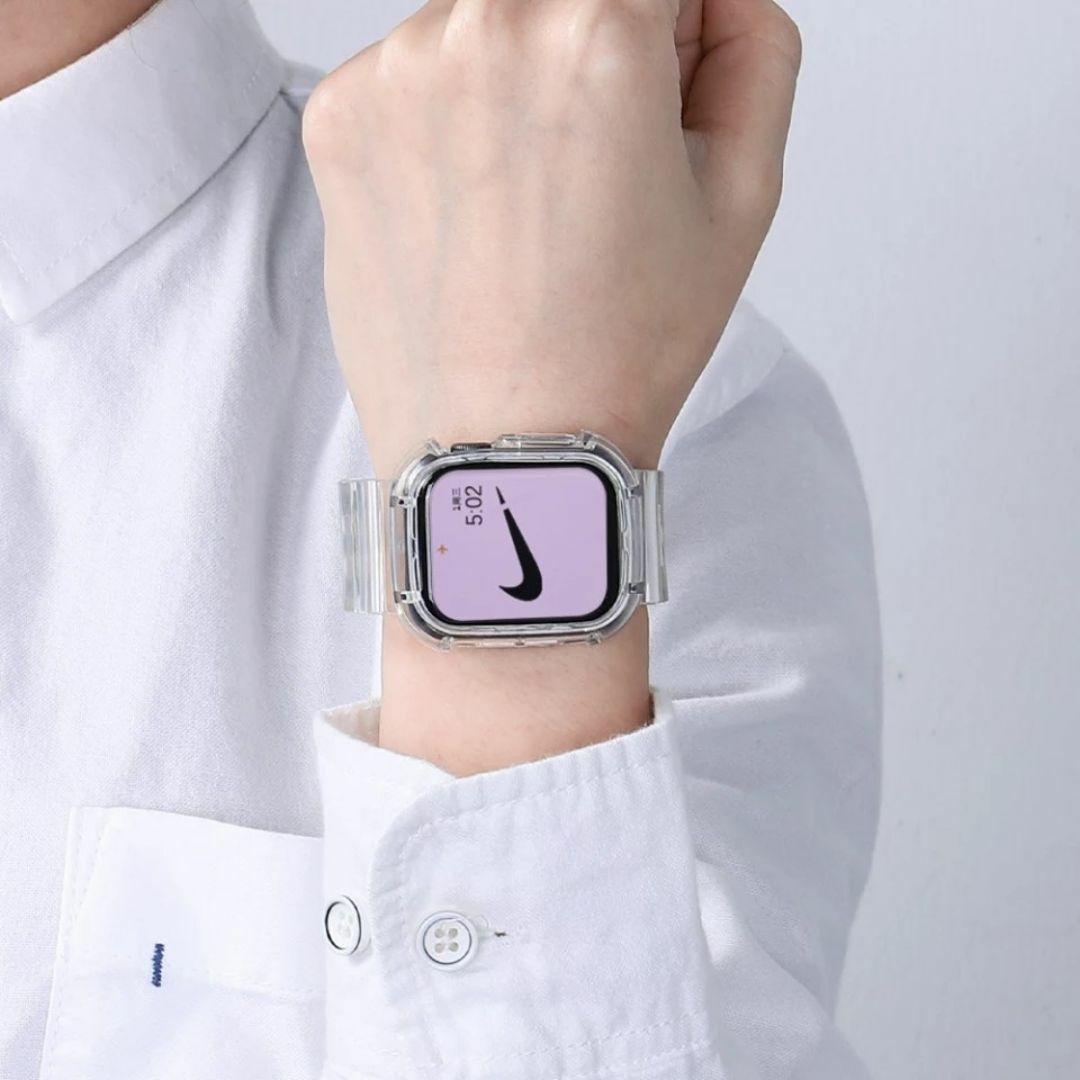 Apple Watch アップルウォッチ ブラック クリアバンド38mm レディースのファッション小物(腕時計)の商品写真
