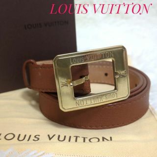 LOUIS VUITTON - ✨激レア✨　ルイヴィトン　サンチュール　スクエア　バックル　カーフ　ベルト