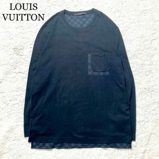 LOUIS VUITTON - 【未使用級】LOUIS VUITTON Tシャツ ロンT ブラック ダミエ L